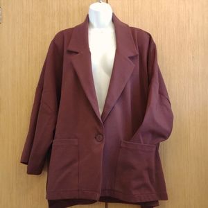 +SZ NWOT Marla Wynne SZ 2X Wine Blazer.